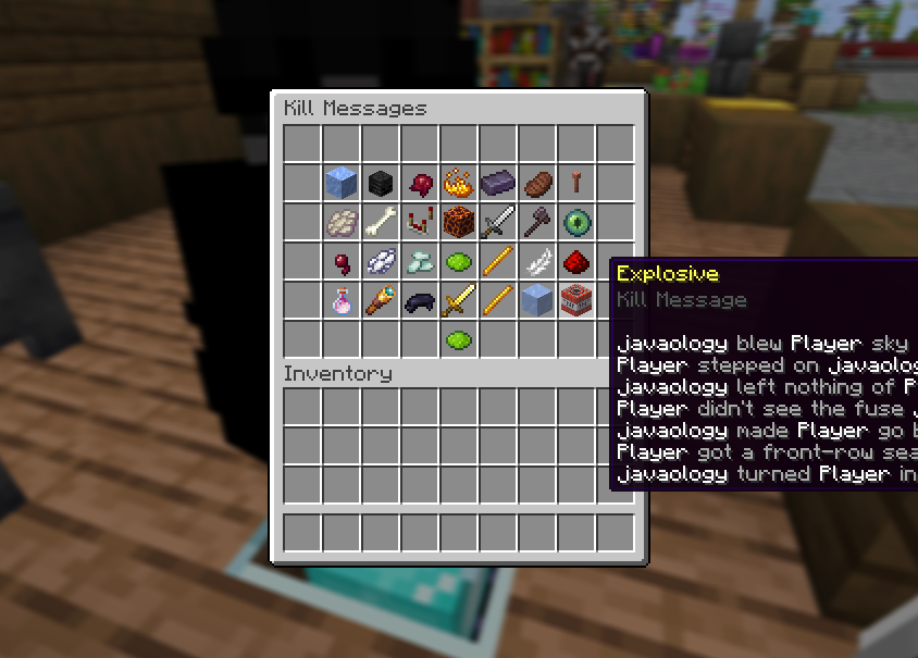 Kill message pack selection GUI