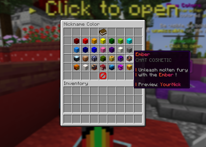 Nickname color cosmetics GUI
