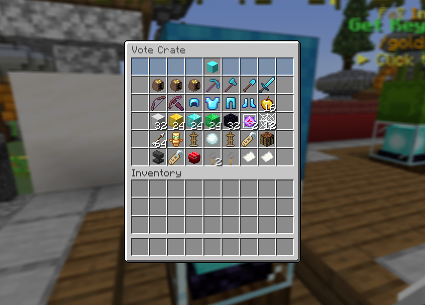 Vote crate rewards GUI